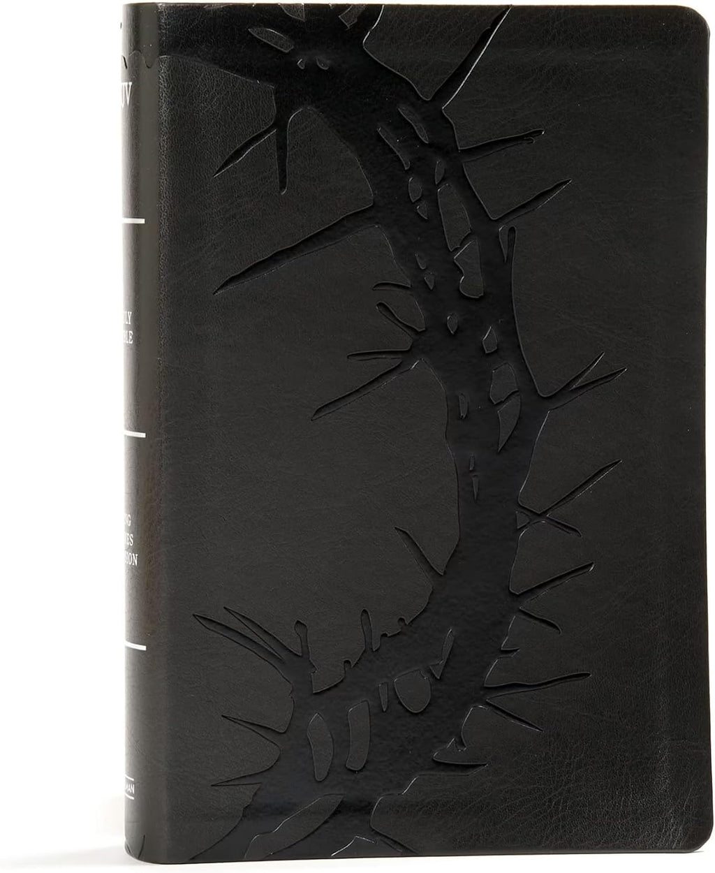 KJV Large Print Personal Size Reference Bible, Charcoal LeatherTouch Crown of Thorns, Indexed, KJV Holy Bible, Red Letter, Pure Cambridge Text, Presentation Page, Cross-References, Full-Color Maps by Holman Bible Publishers