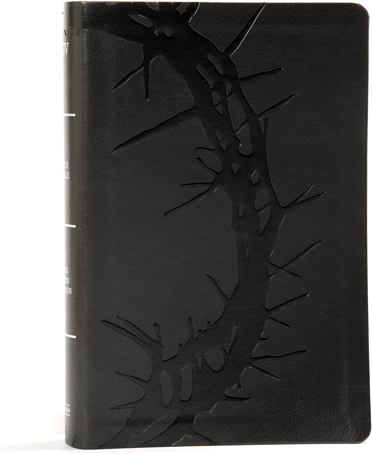 KJV Large Print Personal Size Reference Bible, Charcoal LeatherTouch Crown of Thorns, Indexed, KJV Holy Bible, Red Letter, Pure Cambridge Text, Presentation Page, Cross-References, Full-Color Maps by Holman Bible Publishers