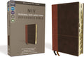NIV, Personal Size Reference Bible, Large Print, Leathersoft, Tan/Brown, Red Letter, Thumb Indexed, Comfort Print by Zondervan