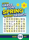 Extra Large Font Spring Word Search Size 50 pt: Giant Print Seasonal Puzzle Book for Adults and Seniors by Clarence Edgehill