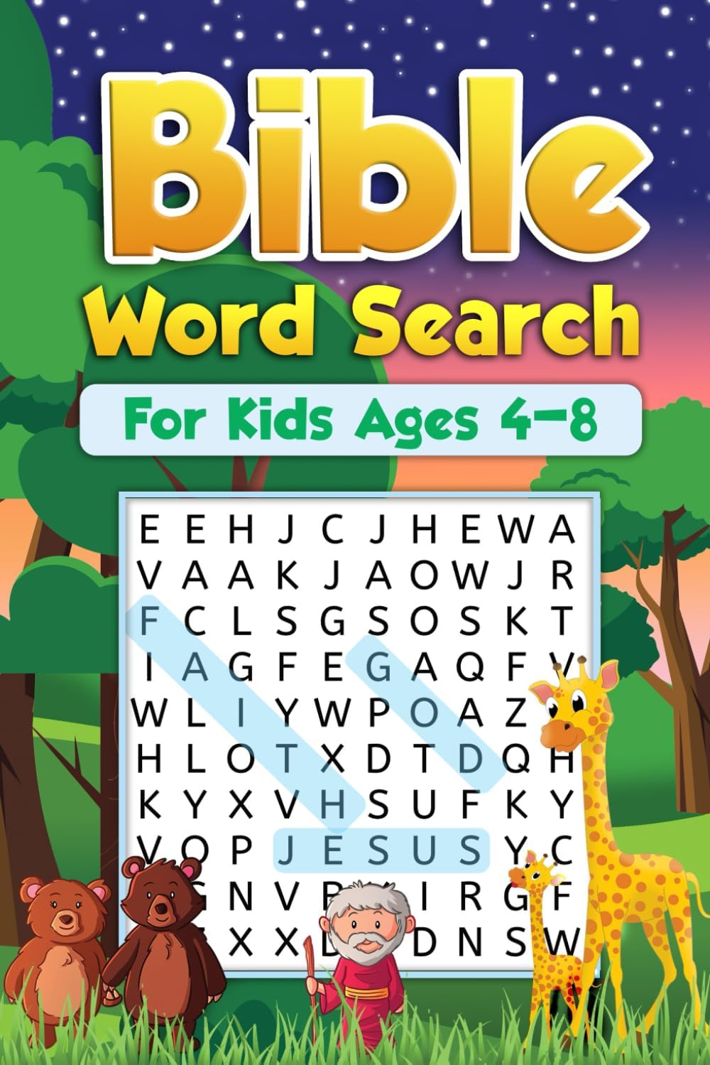 Bible Word Search For Kids Ages 4-8: 40 Word Search Puzzles With 10 Bonus Mazes. by Mandy Davis
