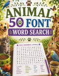 Extra Large Font (50 Font) Animal Word Search For Adults, Teens and Seniors: 50 Easy, Relaxing Extra Large Print Animal Word Searches For Visual ... And Present (Extra Large Print Puzzle Series) by Puzzle Tree Lane