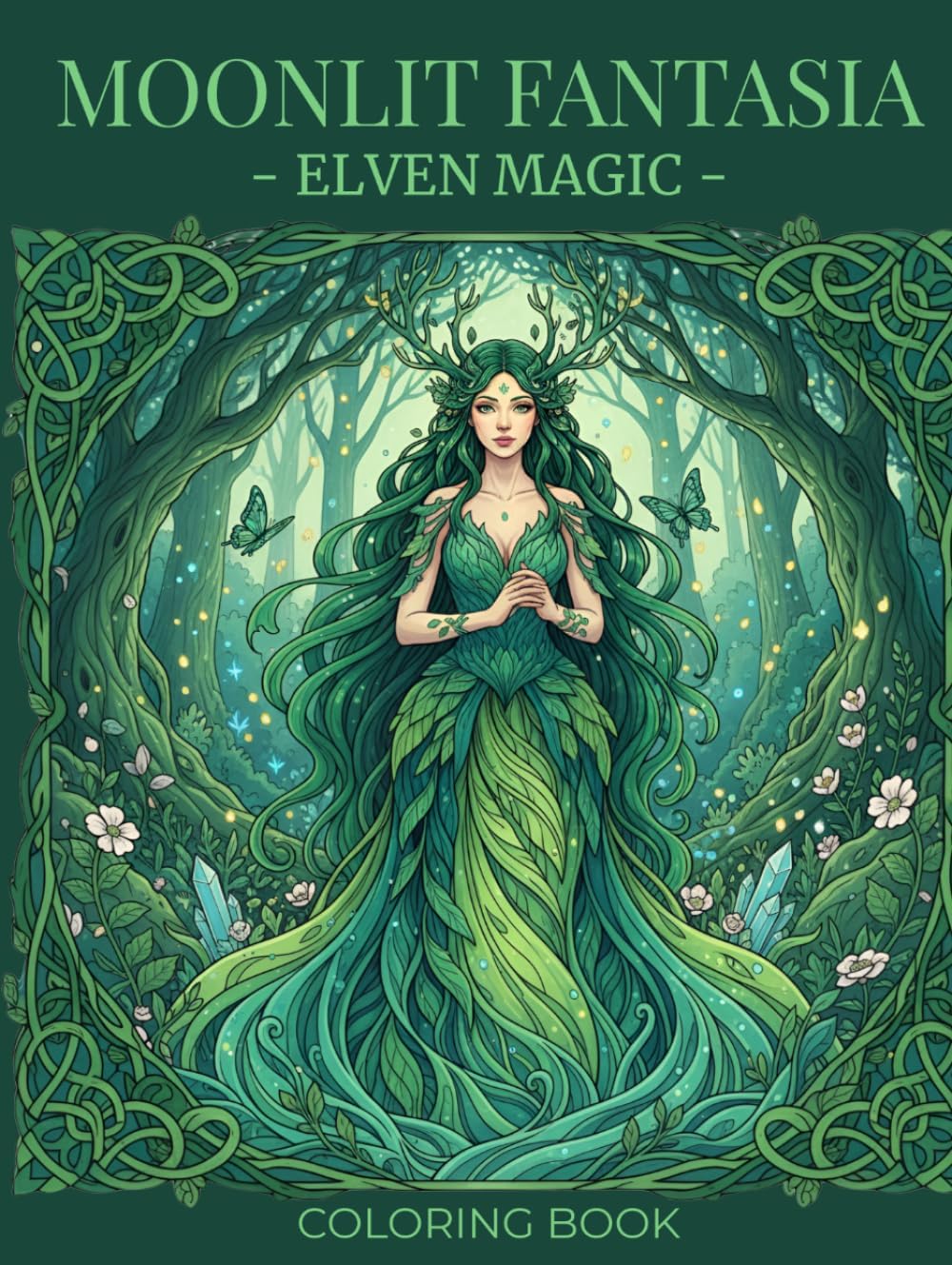 Elven Magic Coloring book: Moonlit Fantasia Series (Spanish Edition) by Selene Faye