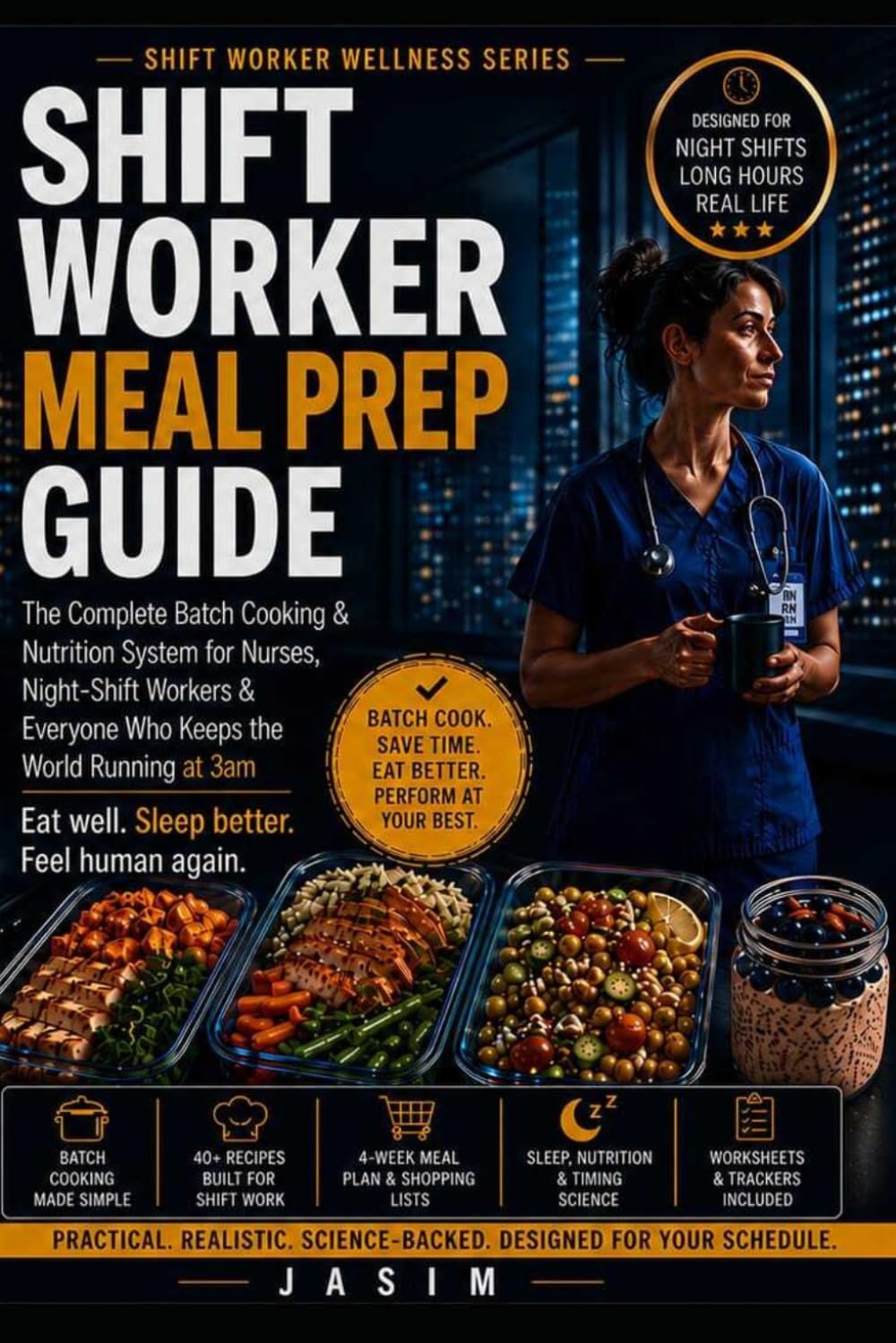 Shift Worker Meal Prep Guide: The Complete Batch Cooking & Nutrition System for Nurses, Night Shift Workers & Busy Professionals by Jasim k