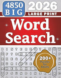 BIG 4850 Word Search Large Print for Adults: 200+ Puzzles (Happy Puzzling!) by MindCookie