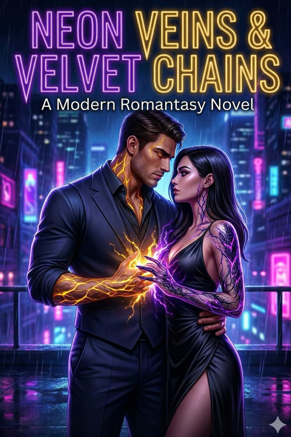 Neon Veins & Velvet Chains: A Modern Romantasy Novel by Dezyin Nation