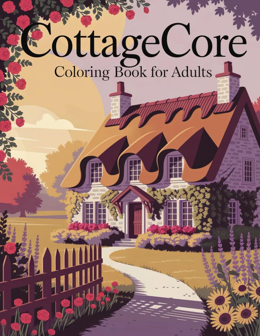 Cottagecore Coloring Book for Adults: 50 Beautiful and Detailed Illustrations for a Cozy, Whimsical Escape into Nature and Slow Living by Hazel Wren