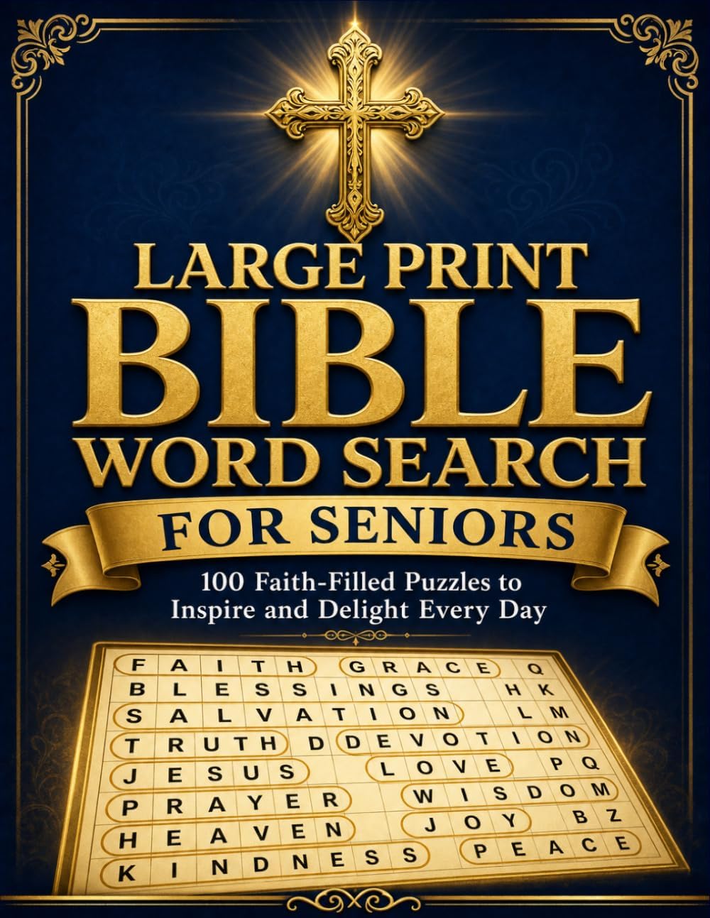 Large Print Bible Word Search for Seniors: 100 Faith-Filled Puzzles to Inspire and Delight Every Day by William A Billy III