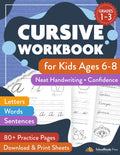 Cursive Workbook for Kids Ages 6-8: Guided Traditional Cursive Practice with Letters, Words & Sentences to Build Neat Handwriting & Confidence (Grades 1–3) by SchoolReady Press