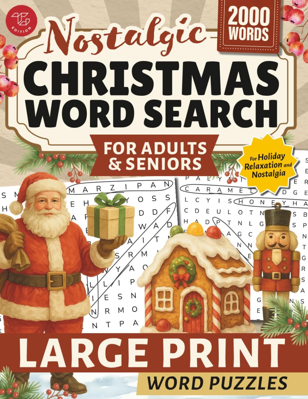 Nostalgic Christmas Word Search for Adults & Seniors: Large Print Word Puzzles for Holiday Relaxation & Nostalgia (Word Find Books For Adults) by TG Edition