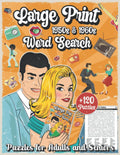 Large Print 1950s & 1960s Word Search Puzzles for Adults and Seniors: Large Print Memory Word Search Puzzle Book, The Fifties & Sixties Relaxing ... (1950’s & 1960’s Word Search Puzzle Book) by Sunlight Clark Press