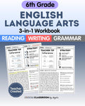 6th Grade ELA Workbook: Reading Comprehension, Writing, and Grammar Practice for Summer Learning & STAAR Test Prep.: Master key ELA skills with ... grammar review. Great for summer learning. by Angela Sultzer