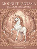 Magical Creatures Coloring Book: Moonlit Fantasia Series (Spanish Edition) by Selene Faye