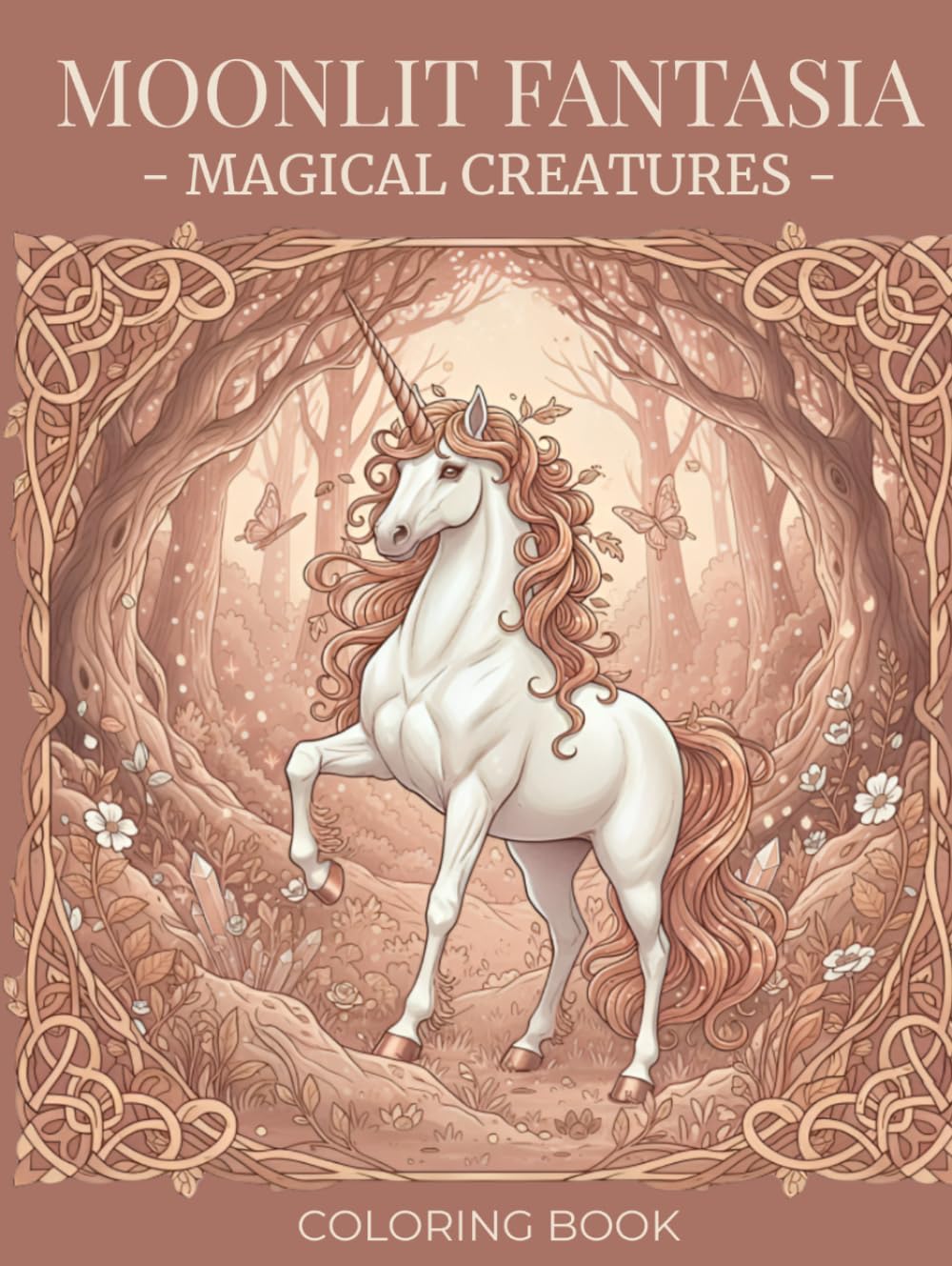 Magical Creatures Coloring Book: Moonlit Fantasia Series (Spanish Edition) by Selene Faye