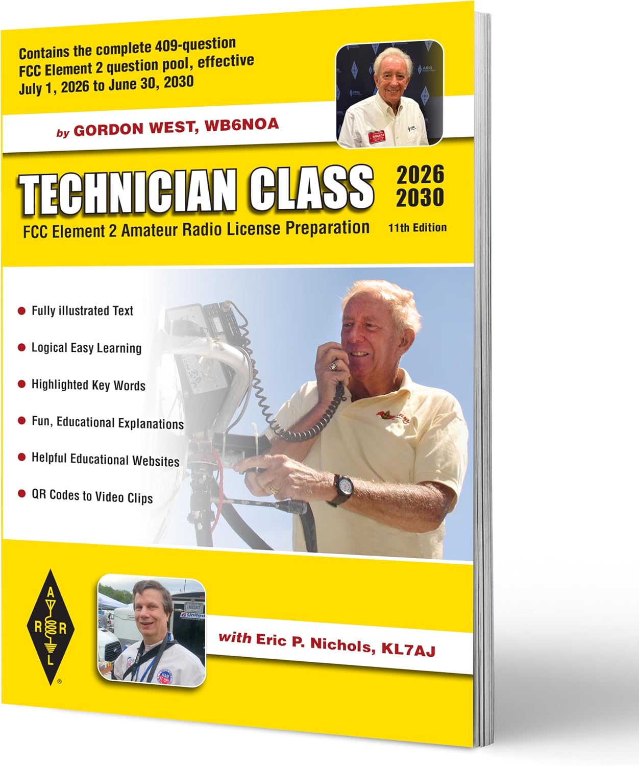 Gordon West Technician Class FCC Element 2 Amateur Radio License Preparation 11th Edition 2026-2030 by ARRL Inc.