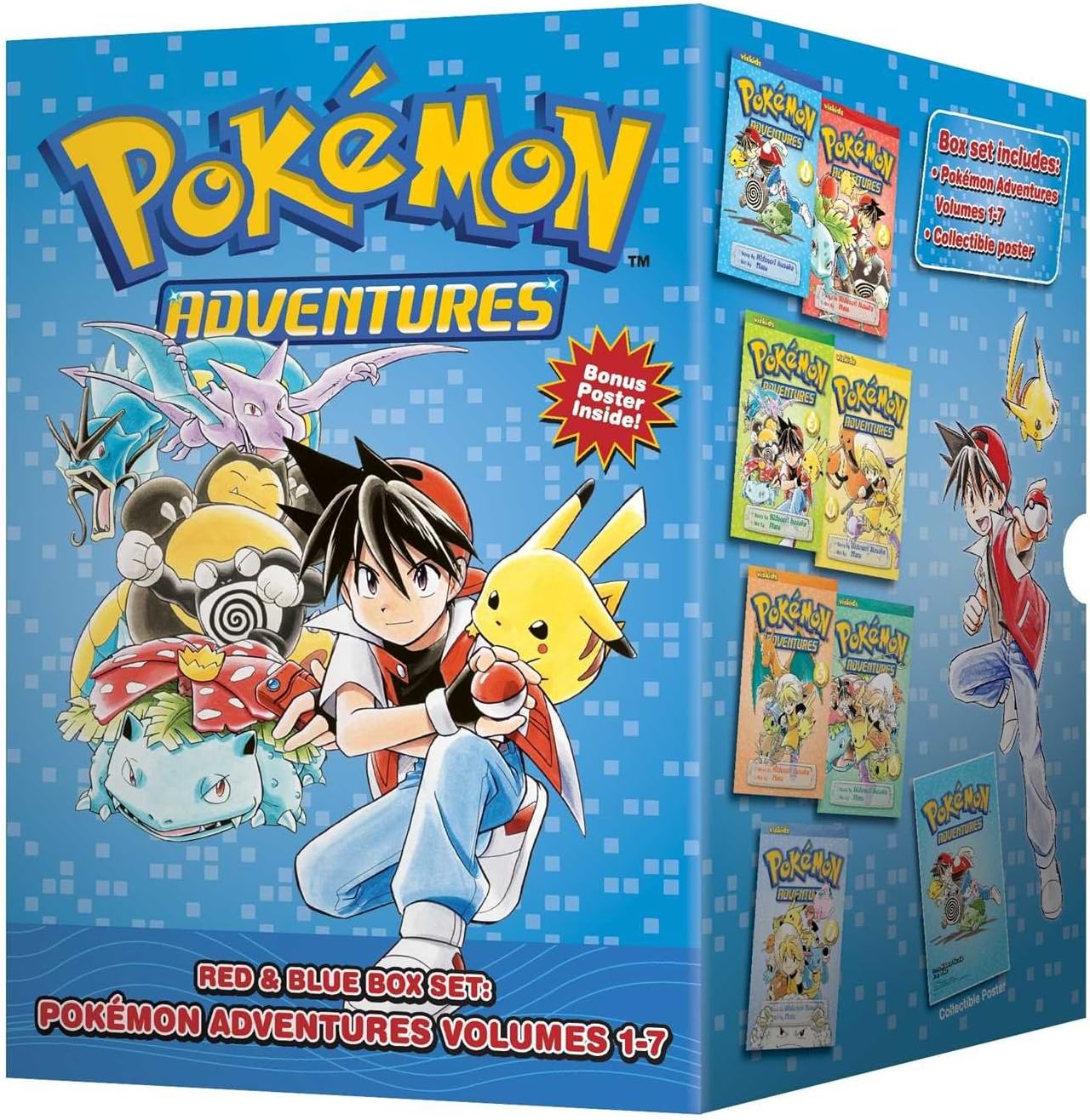Pokémon Adventures (7 Volume Set - Reads R to L (Japanese Style) for all ages) by Hidenori Kusaka