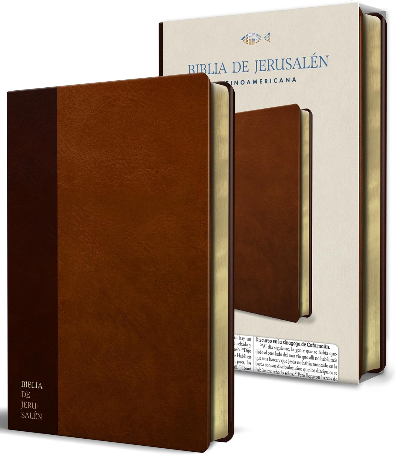 Biblia Católica Biblia de Jerusalén Latinoamericana símil piel marrón / Spanish Jerusalem Bible, Latinamerican Brown leathersoft (Spanish Edition) by Biblia de Jerusalén