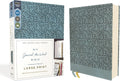 NIV, Journal the Word Bible (Perfect for Note-Taking), Large Print, Leathersoft, Teal, Red Letter, Comfort Print: Reflect, Take Notes, or Create Art Next to Your Favorite Verses by Zondervan