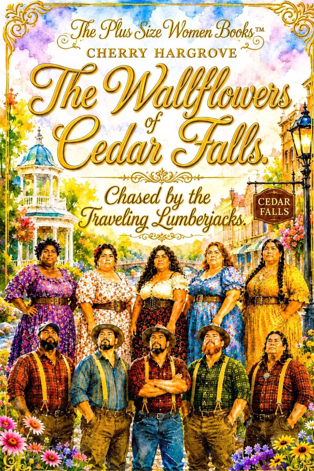 The Wallflowers of Cedar Falls: Chased by the Traveling Lumberjacks (Christian Romance of Faith, Fearless Love, and Second Chances) by Cherry Hargrove