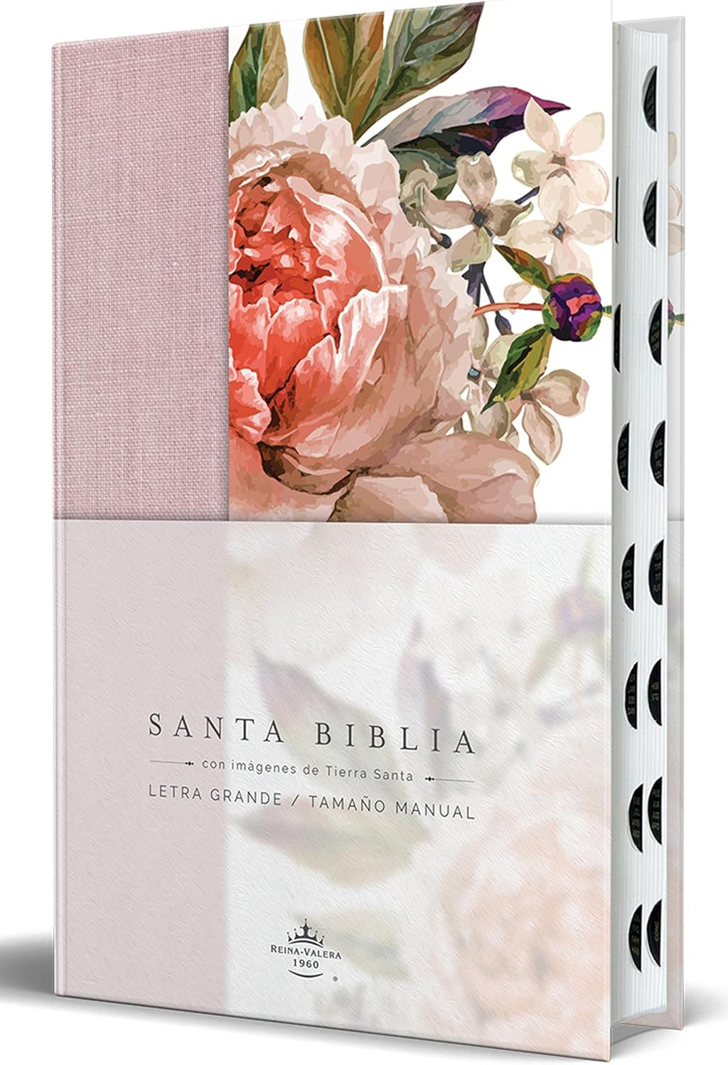 Biblia Reina Valera 1960 letra grande. Tela rosada con flores, manual con índice / Spanish Bible RVR 1960, Large Print, Pink Floral Cloth with Index (Spanish Edition) by Reina Valera Revisada 1960