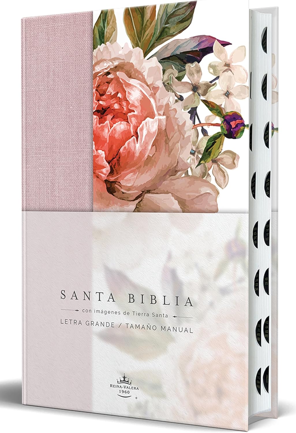 Biblia Reina Valera 1960 letra grande. Tela rosada con flores, manual con índice / Spanish Bible RVR 1960, Large Print, Pink Floral Cloth with Index (Spanish Edition) by Reina Valera Revisada 1960