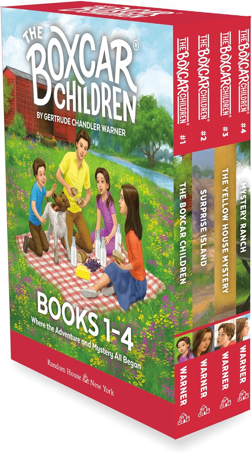 The Boxcar Children Mysteries Boxed Set 1-4: The Boxcar Children; Surprise Island; The Yellow House; Mystery Ranch by Gertrude Chandler Warner