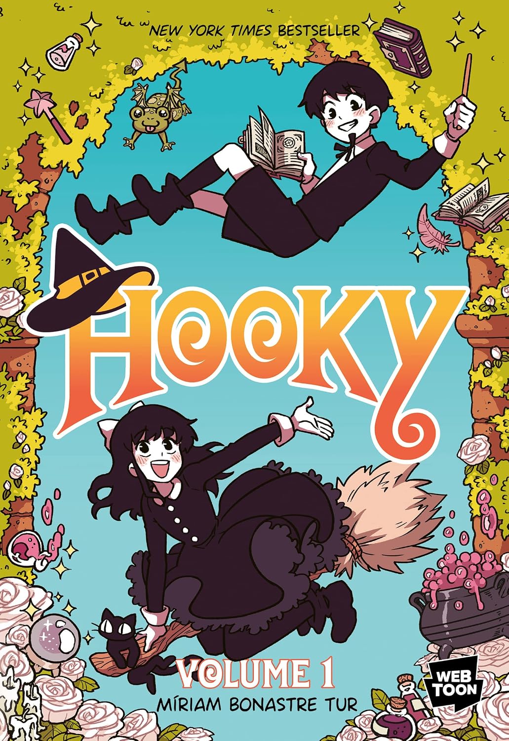 Hooky Volume 1: A Graphic Novel – A WEBTOON Comic About Twin Witches Who Missed Magic School for Children (Ages 8-12) by Míriam Bonastre Tur
