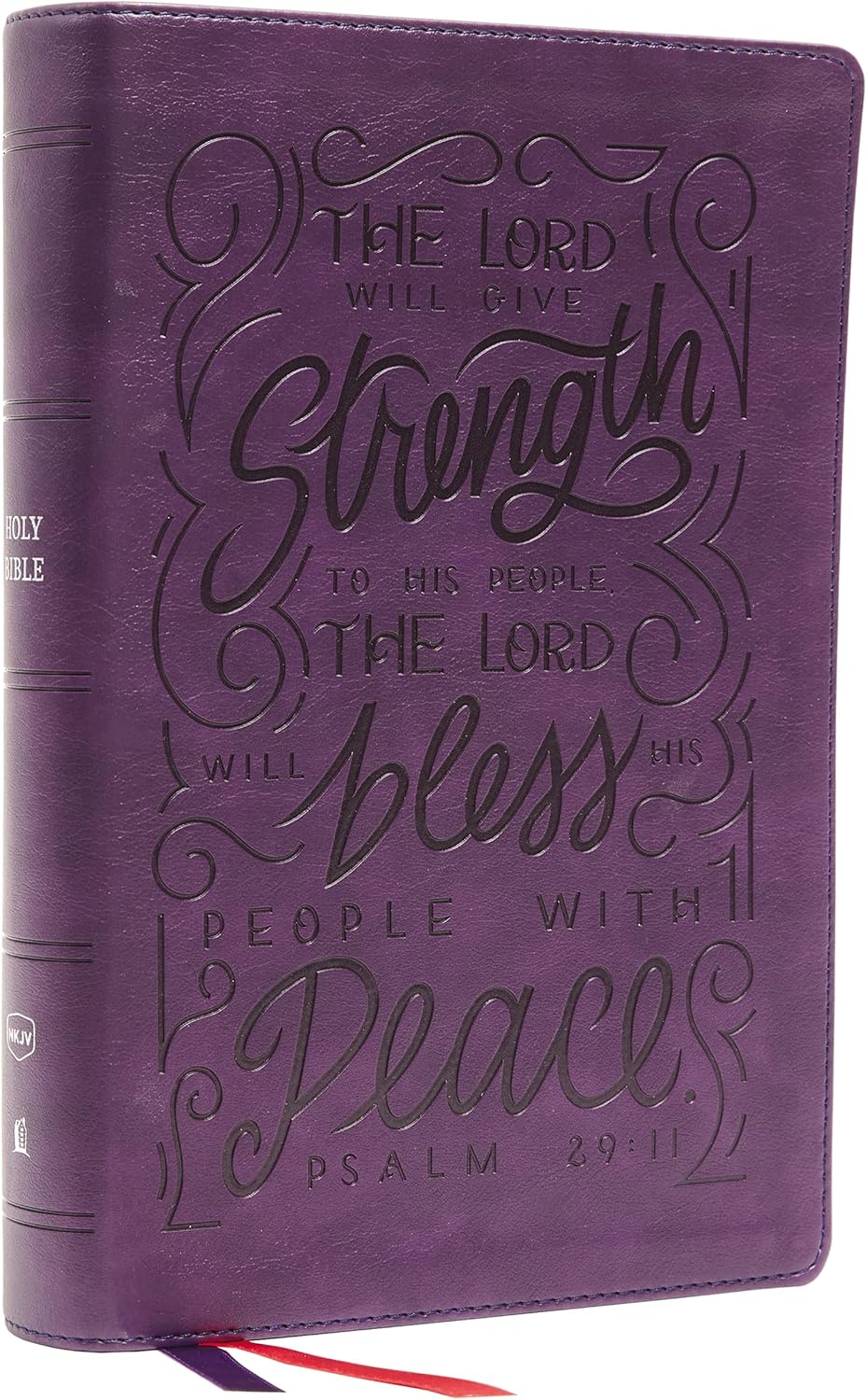 NKJV, Giant Print Center-Column Reference Bible, Verse Art Cover Collection, Leathersoft, Purple, Red Letter, Comfort Print: Holy Bible, New King James Version by Thomas Nelson