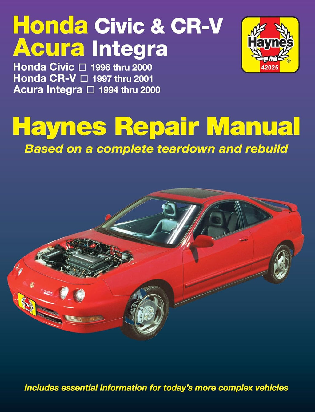 Honda Civic (1996 thru 2000), Honda CR-V (1997 thru 2001) & Acura Integra (1994 thru 2000) Haynes Repair Manua by Larry Warren