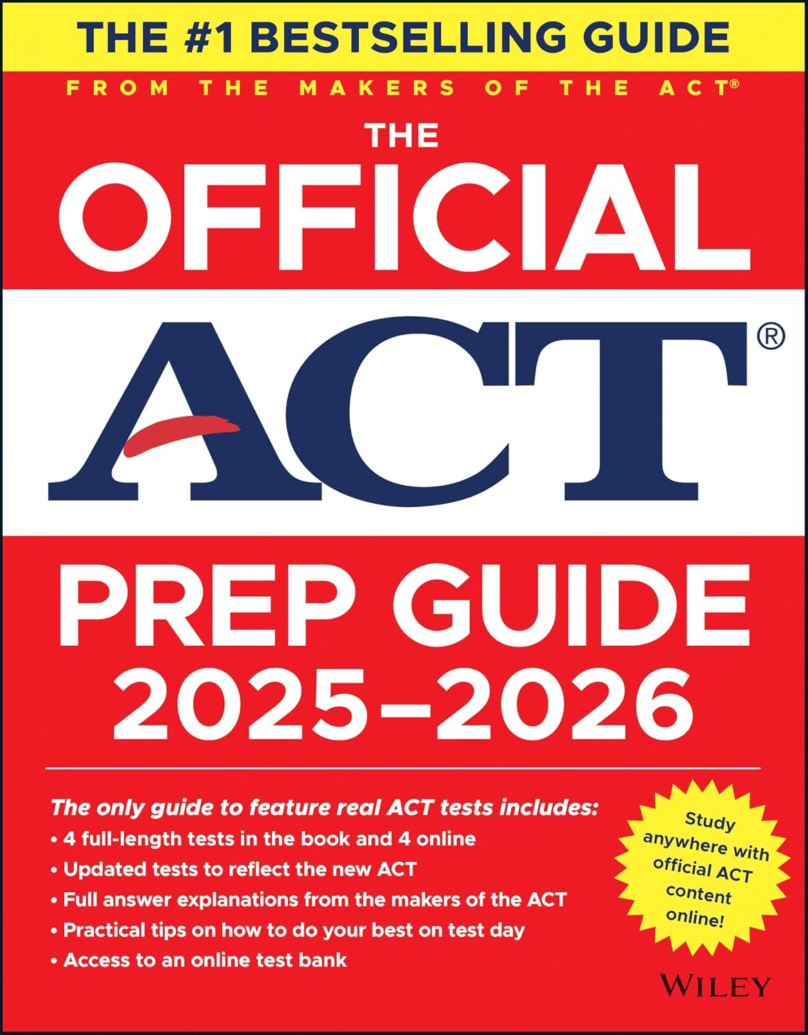 The Official ACT Prep Guide 2025 - 2026: Book + Online Course by ACT