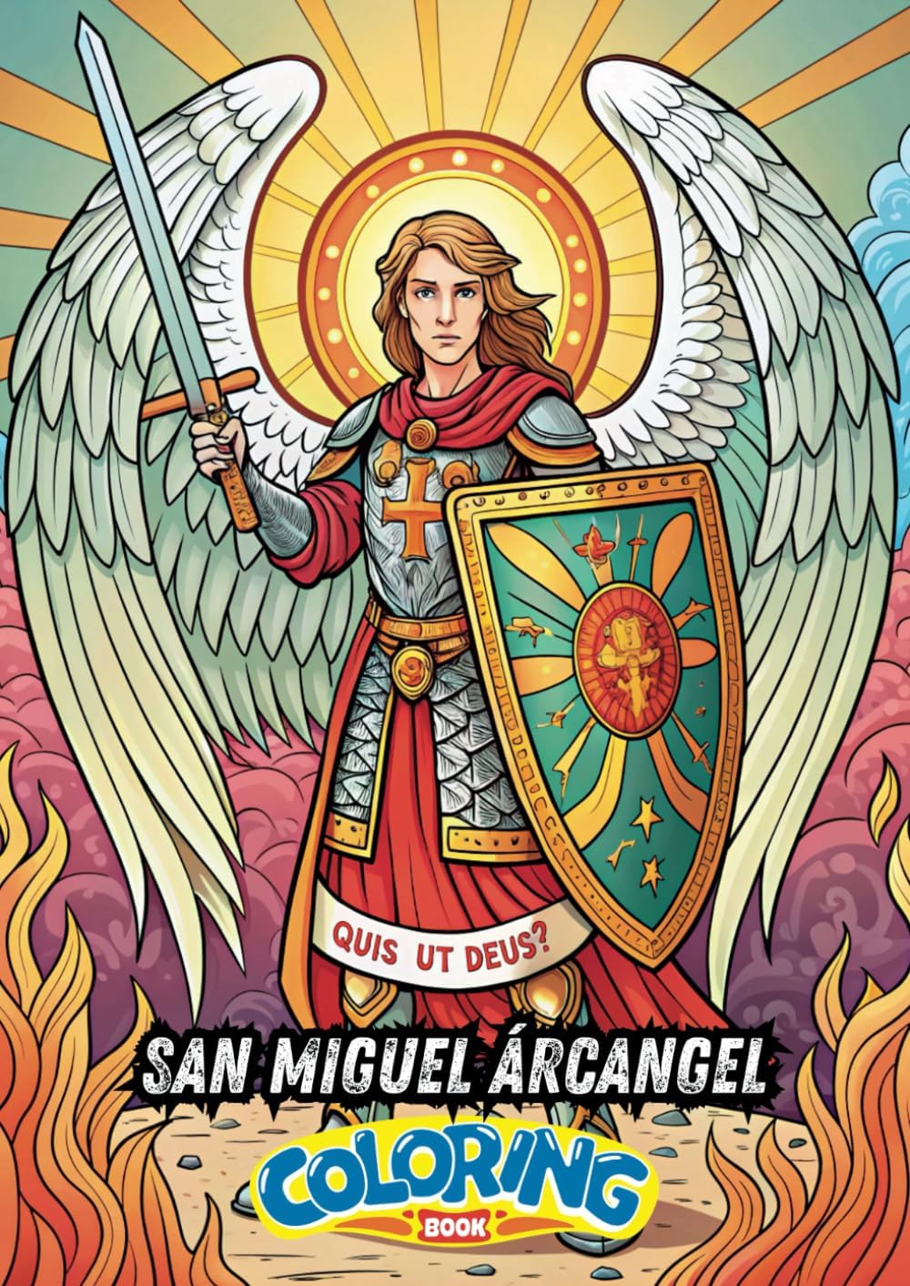 SAN MIGUEL ÁRCANGEL COLORING BOOK (Colorea Santos) (Spanish Edition) by José Manuel Gutierrez Arcos