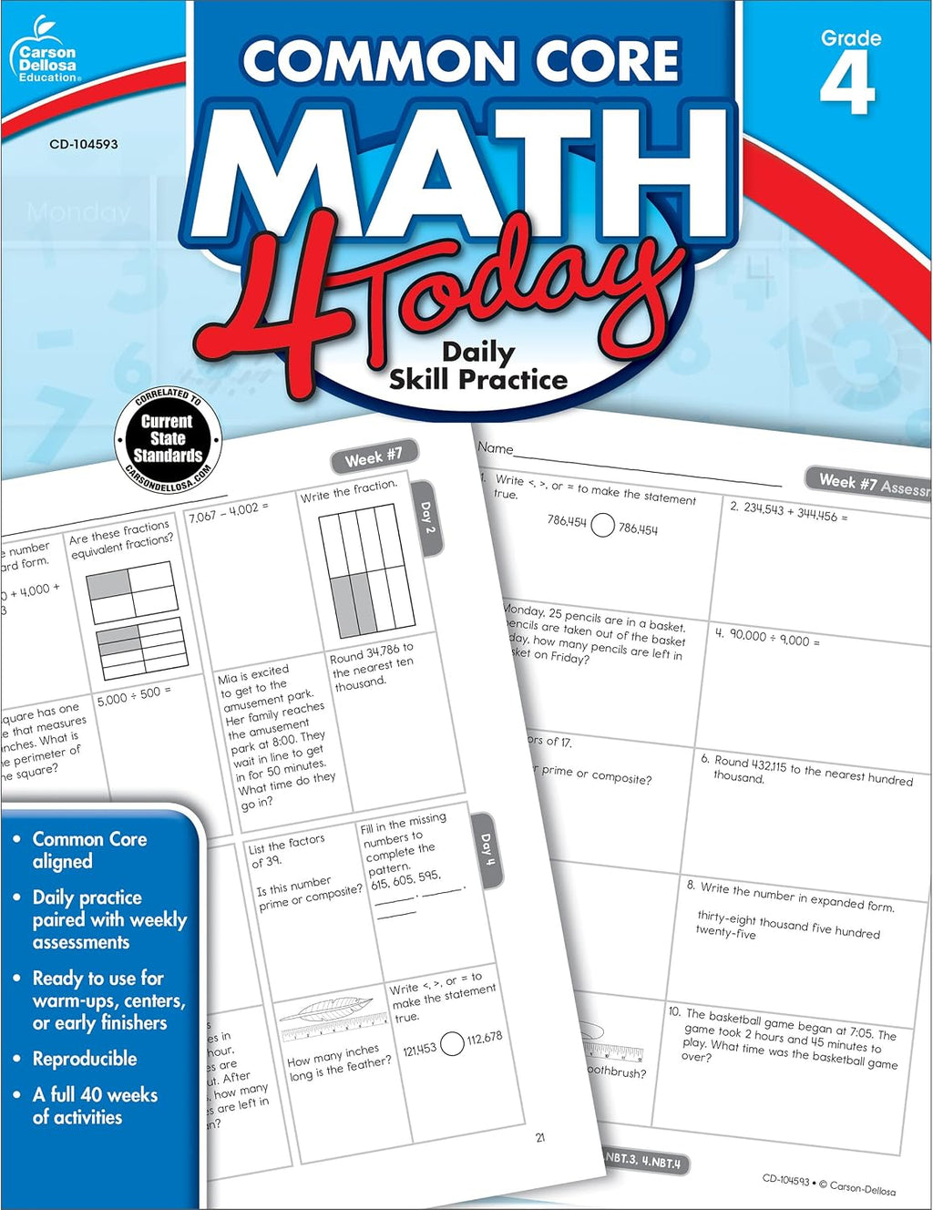 Common Core Math 4 Today, Grade 4 by Erin McCarthy