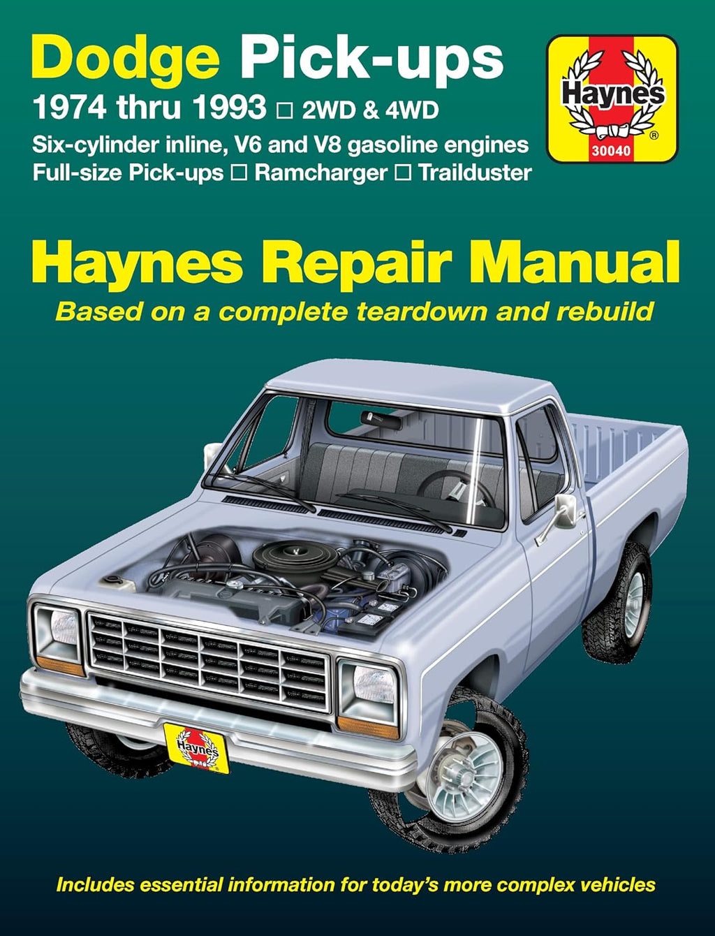 Haynes Manuals N. America, Inc. Dodge Fullsize Pickup '74'93 by David Hayden