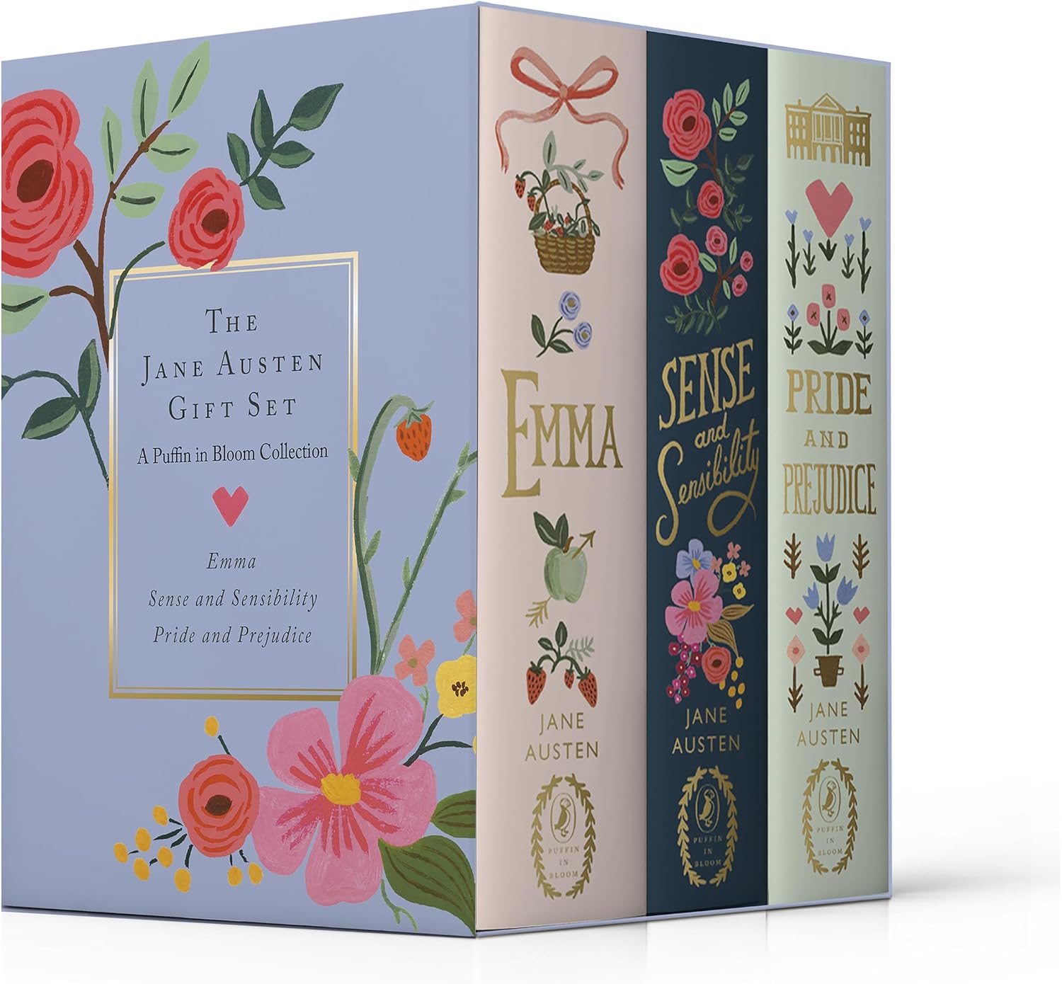 The Jane Austen Gift Set: A Puffin in Bloom 3-Book Collection: Pride and Prejudice, Emma, and Sense and Sensibility by Jane Austen