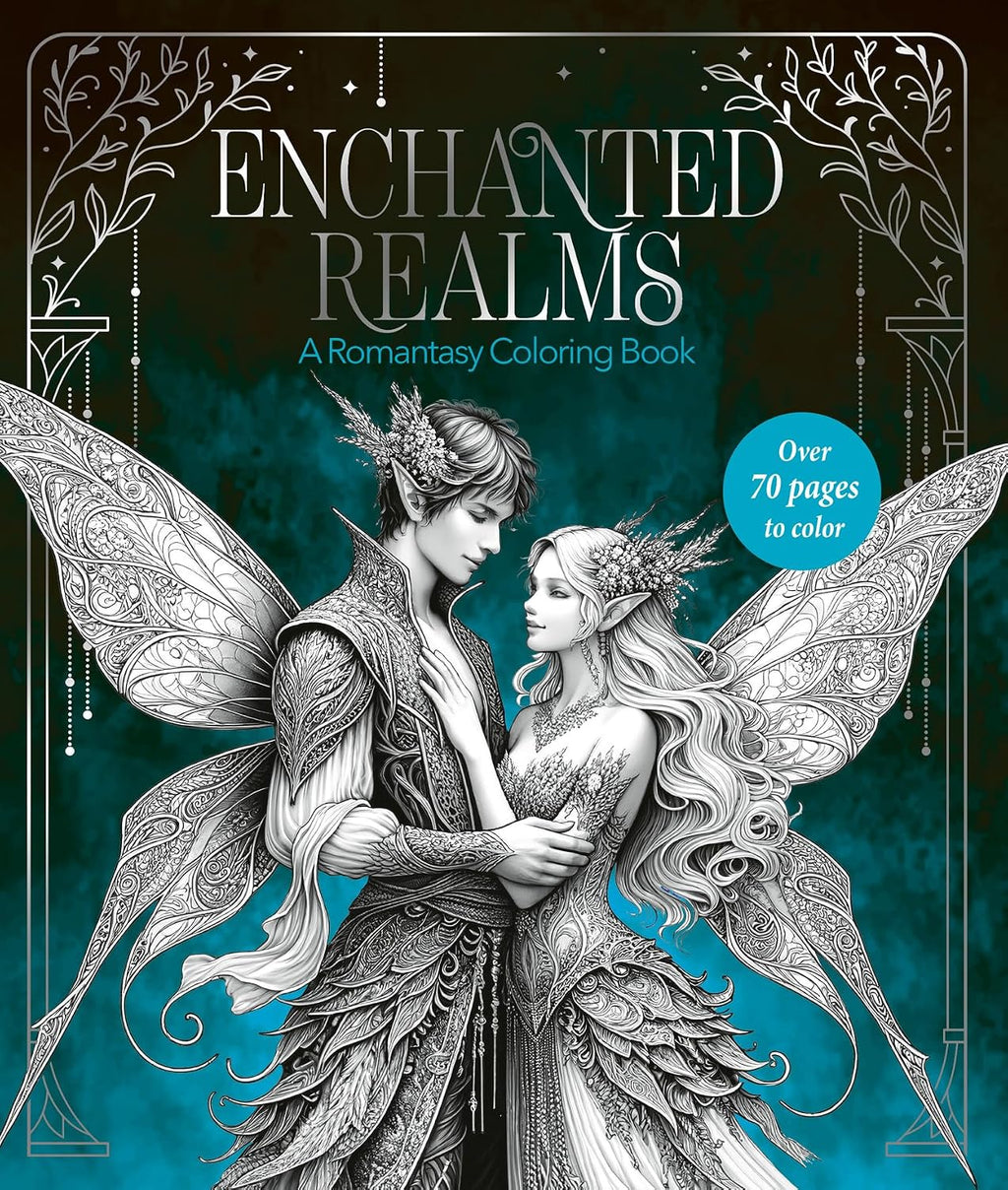 Enchanted Realms: A Romantasy Coloring Book: Packed with fantasy and romance illustrations. Perfect for teen, YA, and New Adult! by Farshore