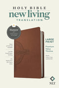 NLT Large Print Premium Value Thinline Bible, Filament Enabled (LeatherLike, Brown Celtic Cross) by New Living Translation
