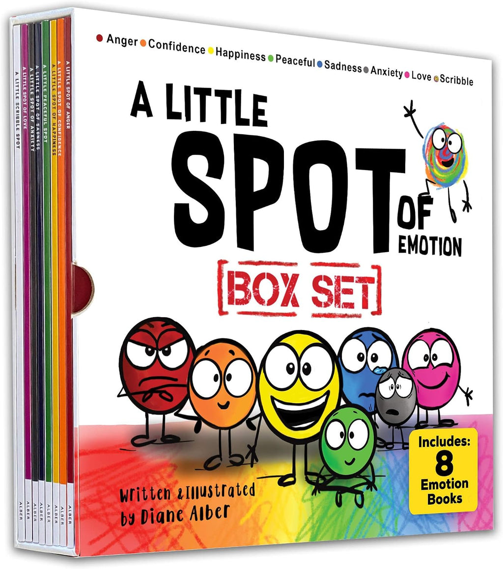 A Little SPOT of Emotion 8 Book Box Set (Books 1-8: Anger, Anxiety, Peaceful, Happiness, Sadness, Confidence, Love, & Scribble Emotion) by Diane Alber