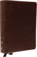 NKJV, Journal the Word Bible, Large Print, Bonded Leather, Brown, Red Letter Edition: Reflect, Journal, or Create Art Next to Your Favorite Verses by Thomas Nelson