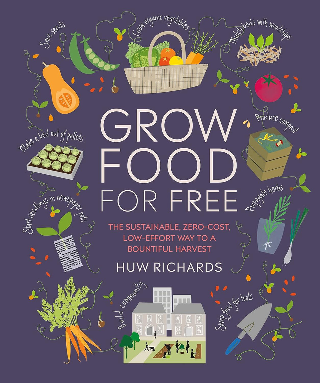 Grow Food For Free: The sustainable, zero-cost, low-effort way to a bountiful harvest by Huw Richards