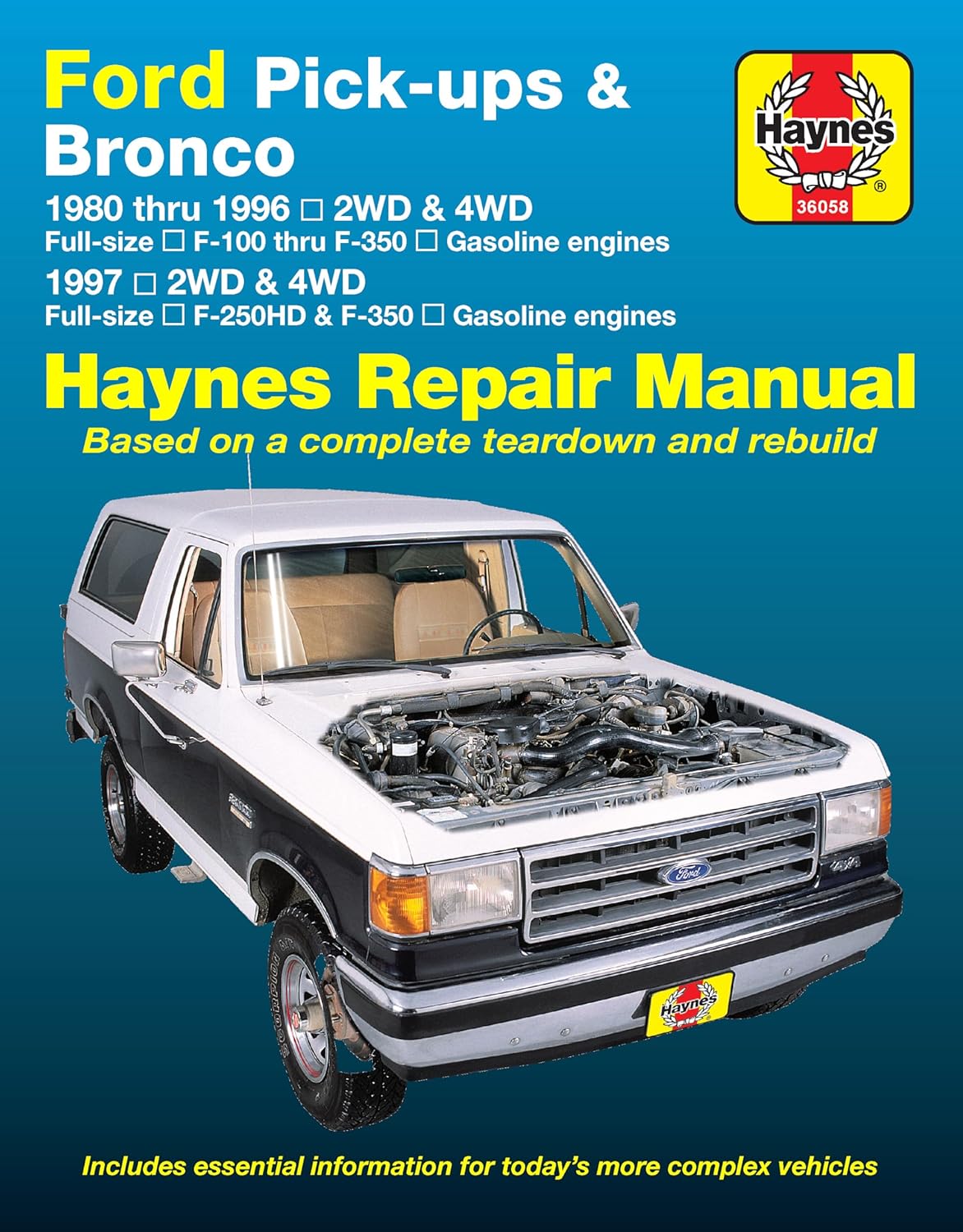 Ford Pick-Ups F-100 F-150 F-250 & Bronco (80-96) & F-250HD & F-350 (97) Haynes Repair Manual (Does Not Include Information Specific to Diesel Engine or Super Duty Models) by Editors of Haynes Manuals