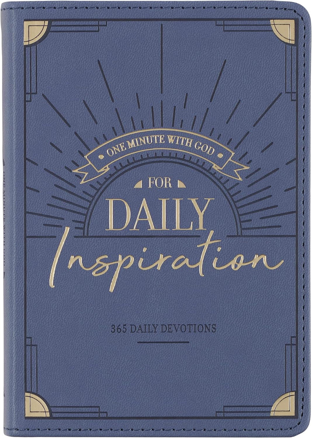 One Minute with God for Daily Inspiration Devotional, Blue Faux Leather Flexcover by Ronald A Beers