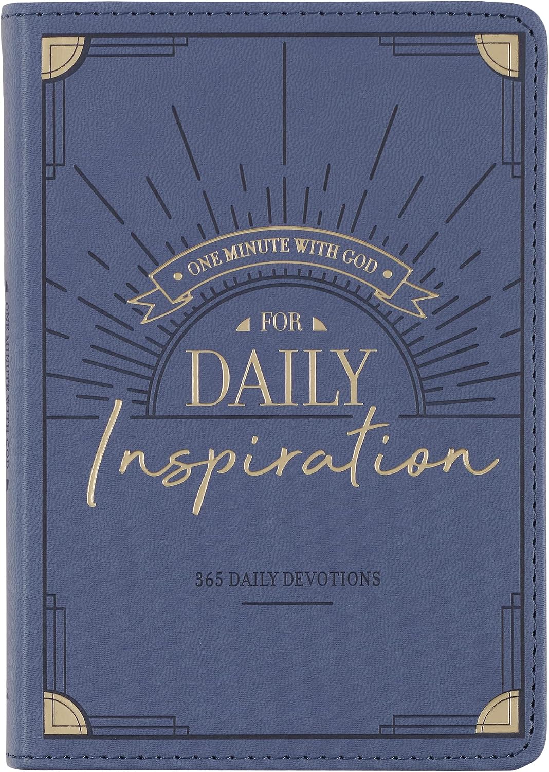One Minute with God for Daily Inspiration Devotional, Blue Faux Leather Flexcover by Ronald A Beers