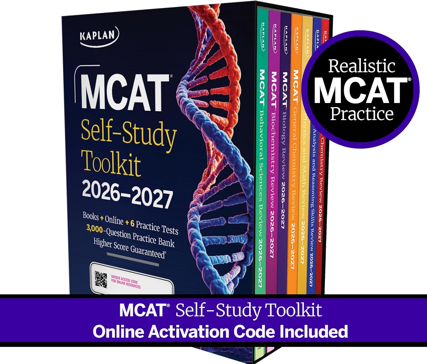 MCAT Self-Study Toolkit 2026-2027: Includes MCAT Complete 7 Book Set, 6 Full Length Online Practice Tests + Customizable 3,000 Question Practice Bank (Kaplan Test Prep) by Kaplan Test Prep