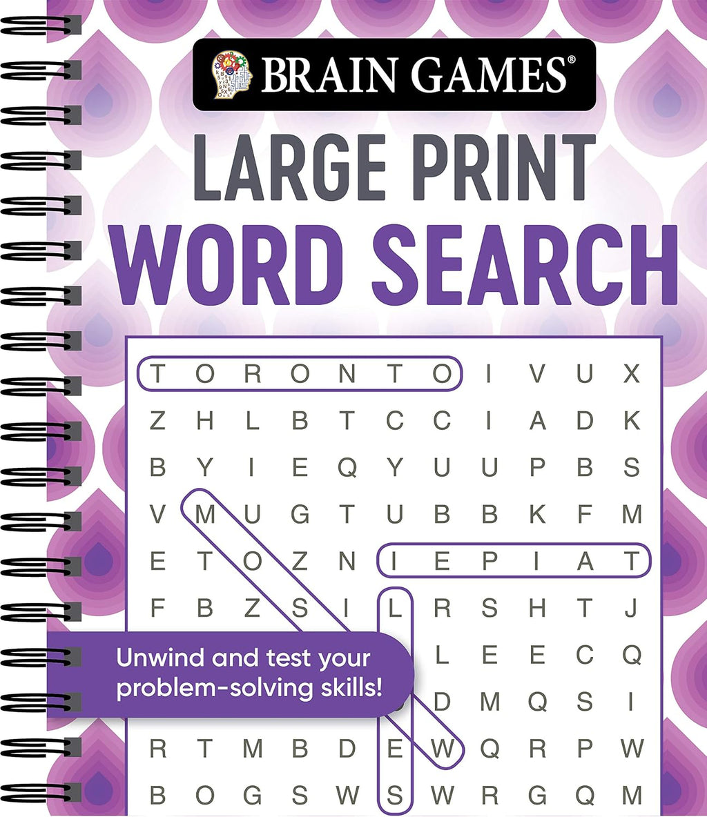 Brain Games - Large Print Word Search: Unwind and Test Your Problem-Solving Skills | Easy to Read, Fun to Solve | Gift for Adults & Seniors by Publications International Ltd.