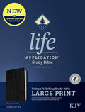 KJV Life Application Study Bible, Third Edition, Large Print (Bonded Leather, Black, Indexed, Red Letter) by Tyndale