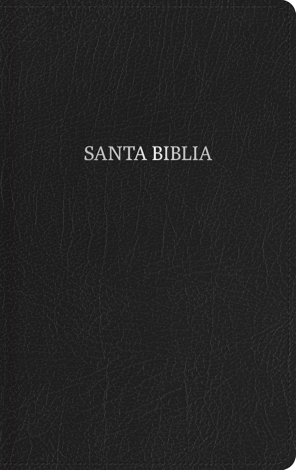 Biblia Reina Valera 1960 Compacta, Letra Grande, negro, piel fabricada | RVR 1960 Compact Bible Large Print Black, Bonded Leather (Spanish Edition) by B&H Español Editorial Staff