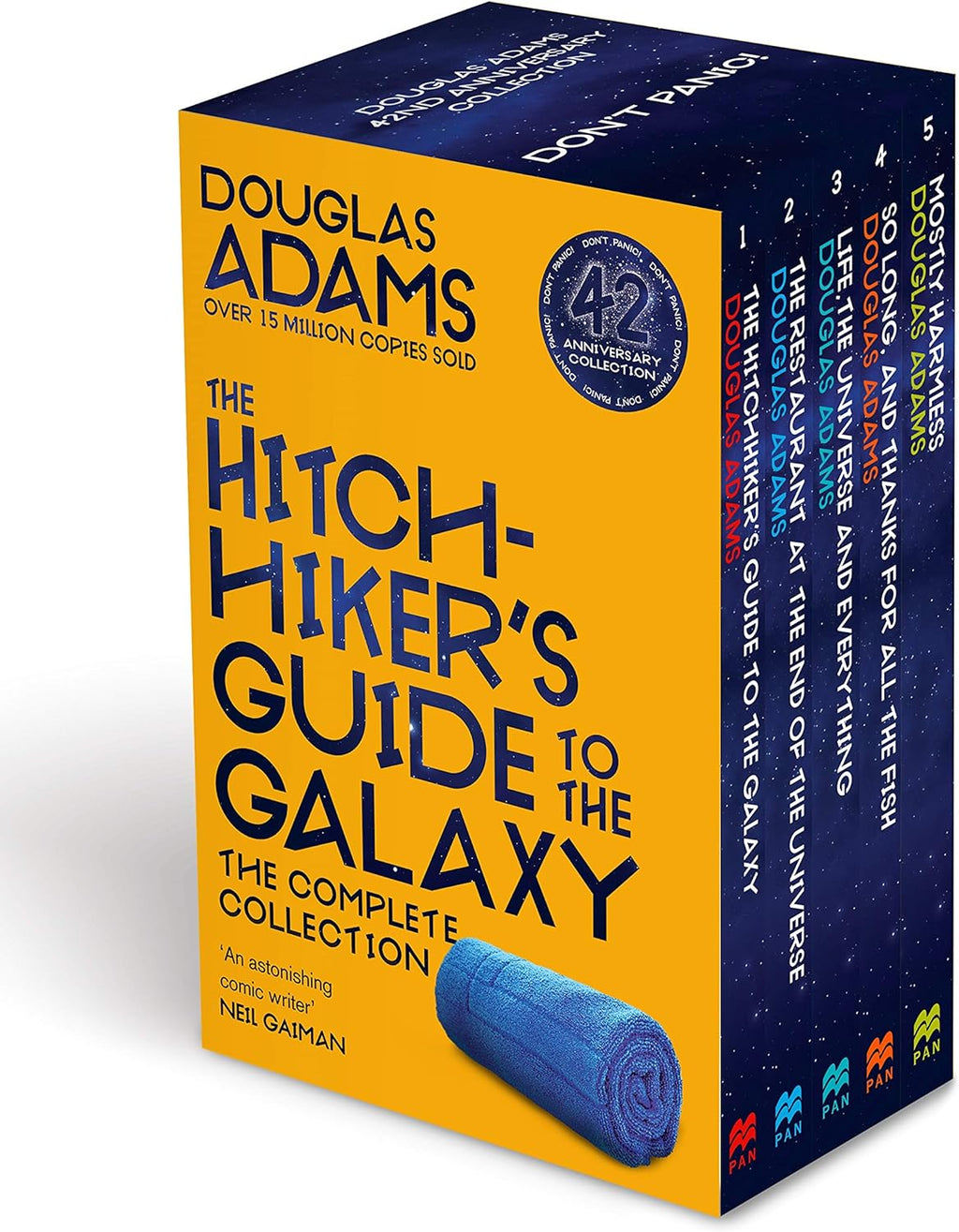 The Complete Hitchhiker's Guide to the Galaxy Boxset: Guide to the Galaxy / The Restaurant at the End of the Universe / Life, the Universe and ... and Thanks for all the Fish / Mostly Harmless by Douglas Adams