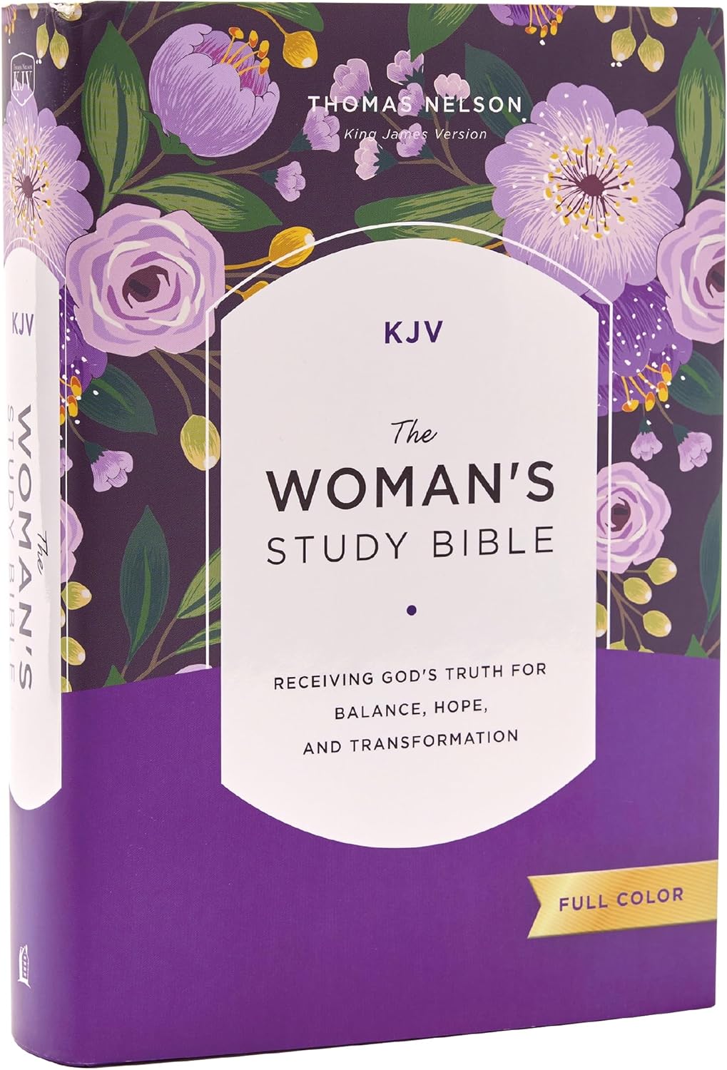KJV, The Woman's Study Bible, Hardcover, Red Letter, Full-Color Edition, Comfort Print: Receiving God's Truth for Balance, Hope, and Transformation by Thomas Nelson