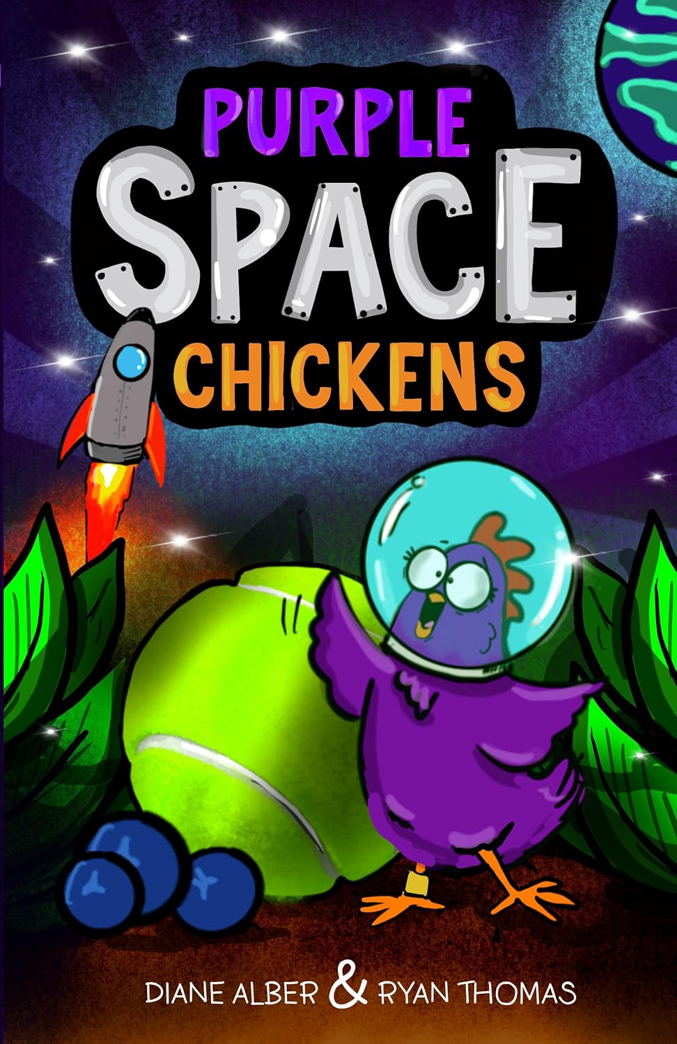 Purple Space Chickens (Purple Space Chickens: Dyslexia-Friendly Chapter Books for Kids Ages 6-10) by Diane Alber