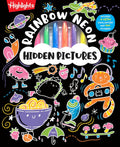 Rainbow Neon Hidden Pictures: Rainbow Activity Book with Neon Markers and Over 40 Stickers, Fun Sticker Puzzle Book for Creative Kids Ages 6-12 (Highlights Hidden Pictures Coloring Kits) by Highlights